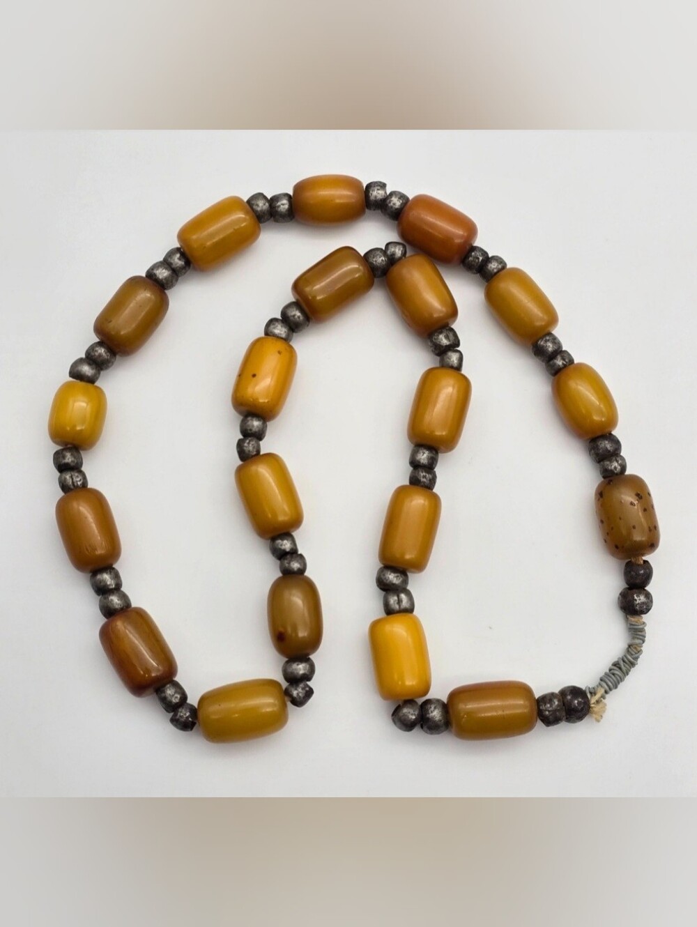Vintage Yemeni Butterscotch Bakelite Necklace